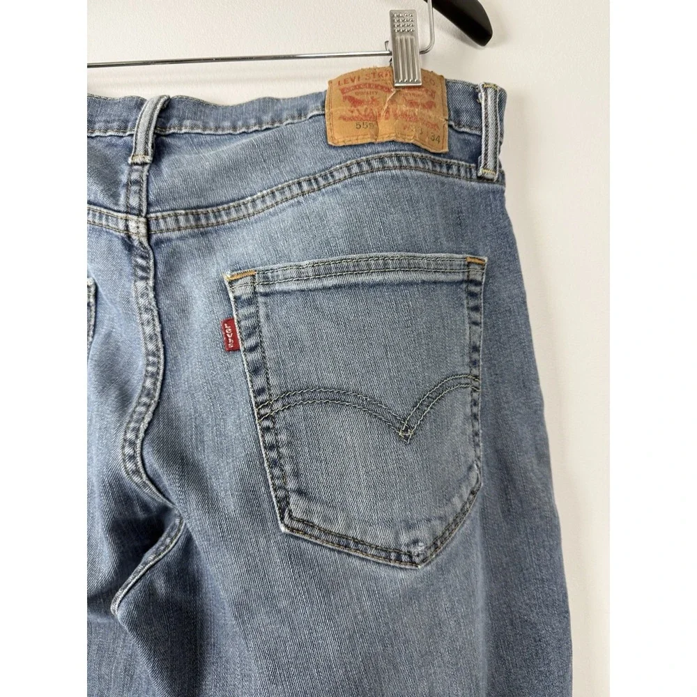 Levi's 559 Relaxed Straight 33x34 Jeans Men's Mid Rise Blue‎ Denim